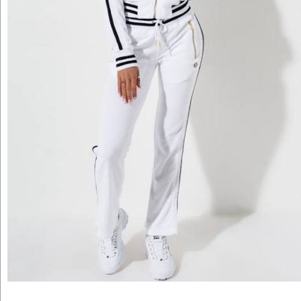 Champion White Slim Flair Jogger Pants